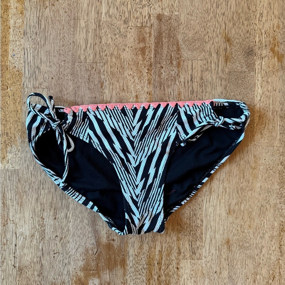 OP Black and Pink Zebra Bikini Bottom